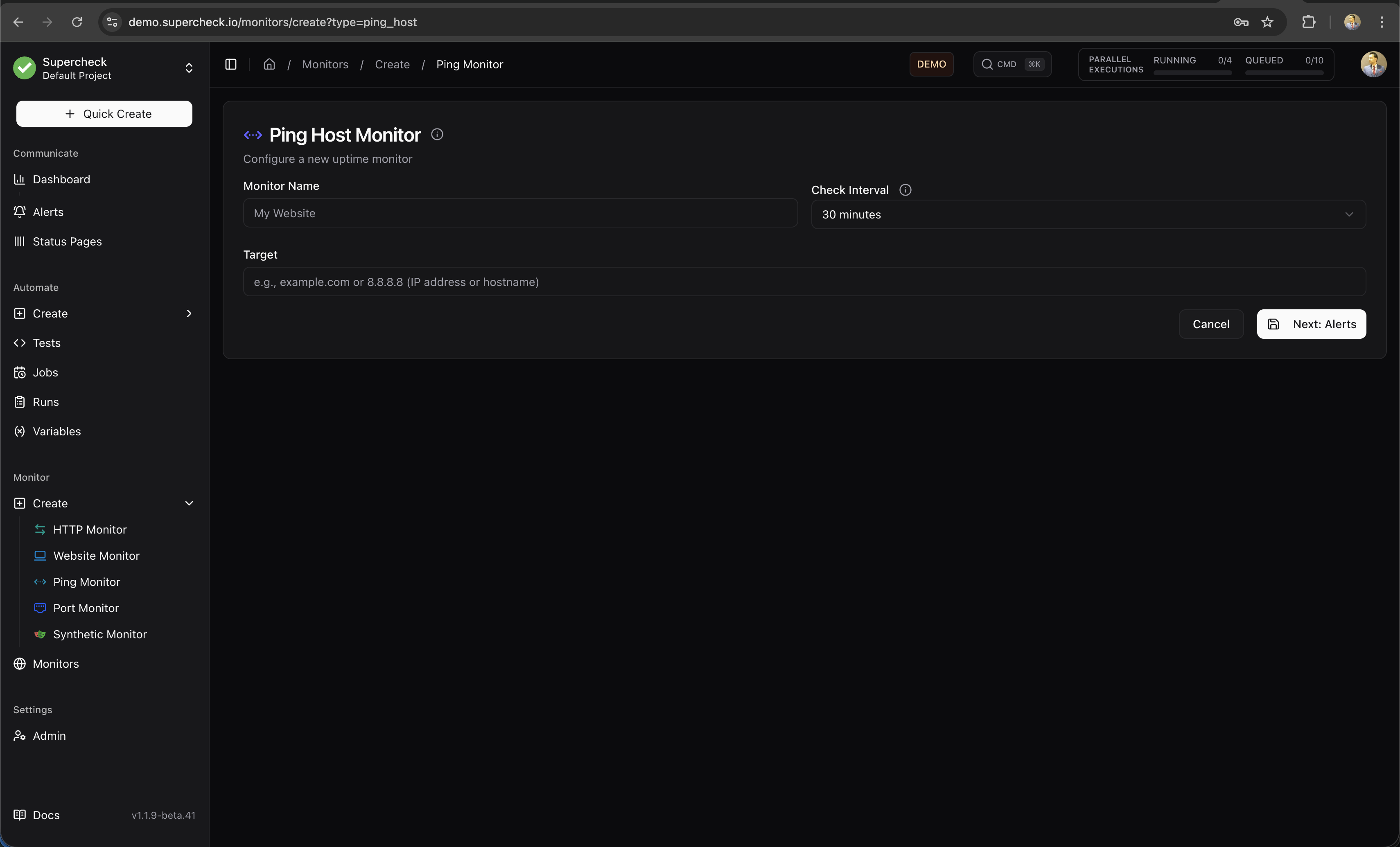 Create Port Monitor